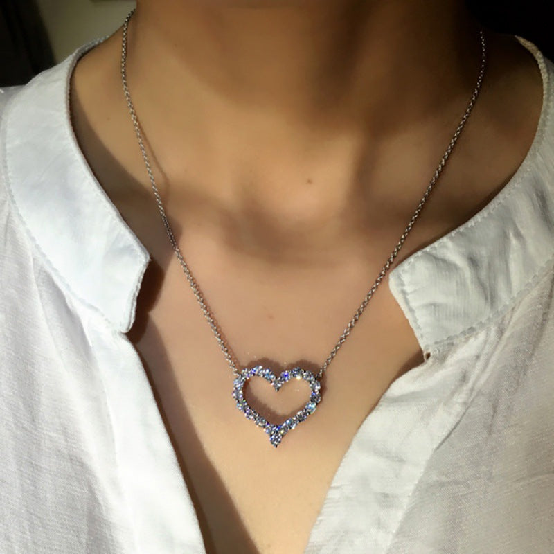 Wholesale Heart Diamond Metal Necklaces